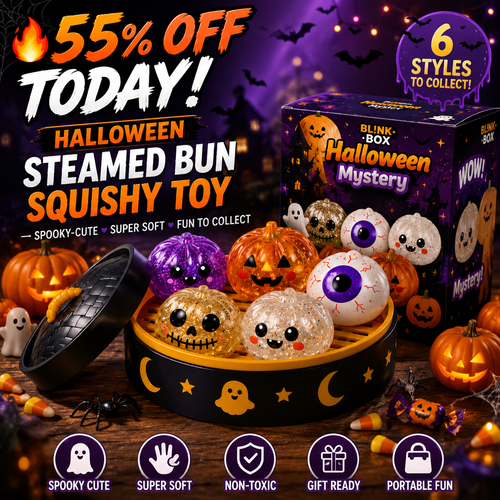 🔥70% OFF TODAY🎃 Halloween Steamed Bun Squishy Mystery Box Toy