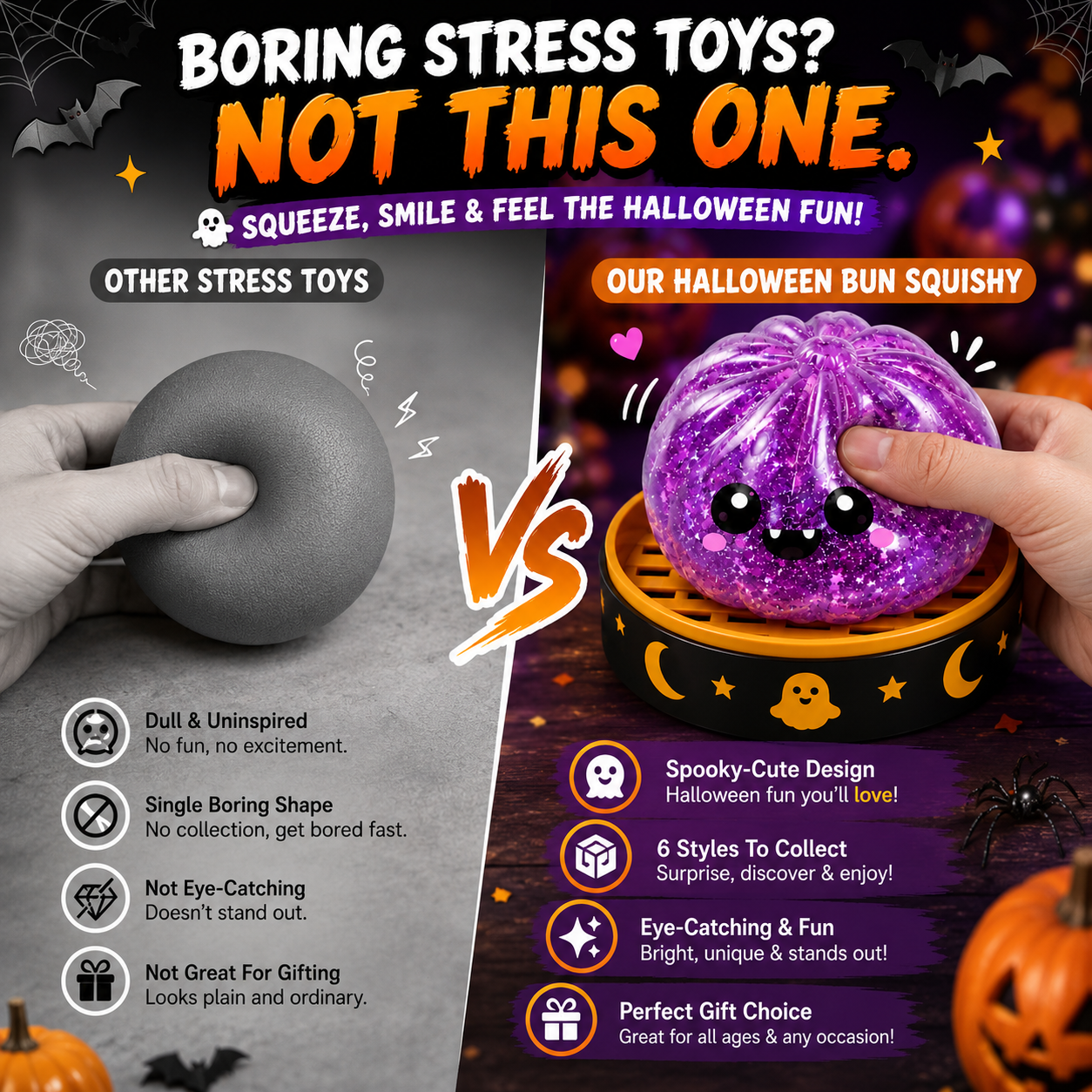 🔥70% OFF TODAY🎃 Halloween Steamed Bun Squishy Mystery Box Toy