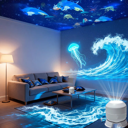 🔥Last day 70%off丨Billhol® Night Light Projector — Smart 5D Holographic Starry Sky & Ocean Projector 🌠🔴