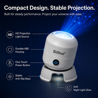 🔥Last day 70%off丨Billhol® Night Light Projector — Smart 5D Holographic Starry Sky & Ocean Projector 🌠🔴