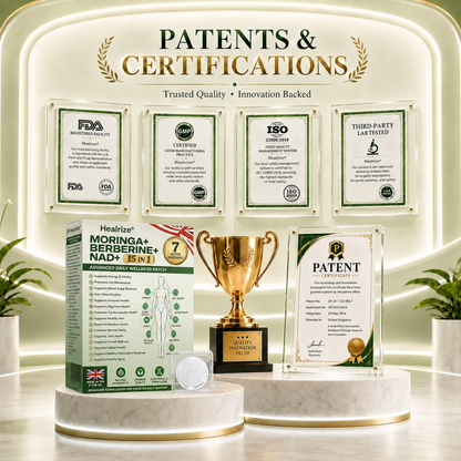 FDA Registered & GMP Certified  | 🧑‍⚕️🩺 𝐇𝐞𝐚𝐥𝐫𝐢𝐳𝐞® Moringa & Berberine 10-IN-1 Advanced NanoMicroneedle Patch |  Backed by Scientific Evidence |10-in-1 Formula | Results in 5 Days🌞