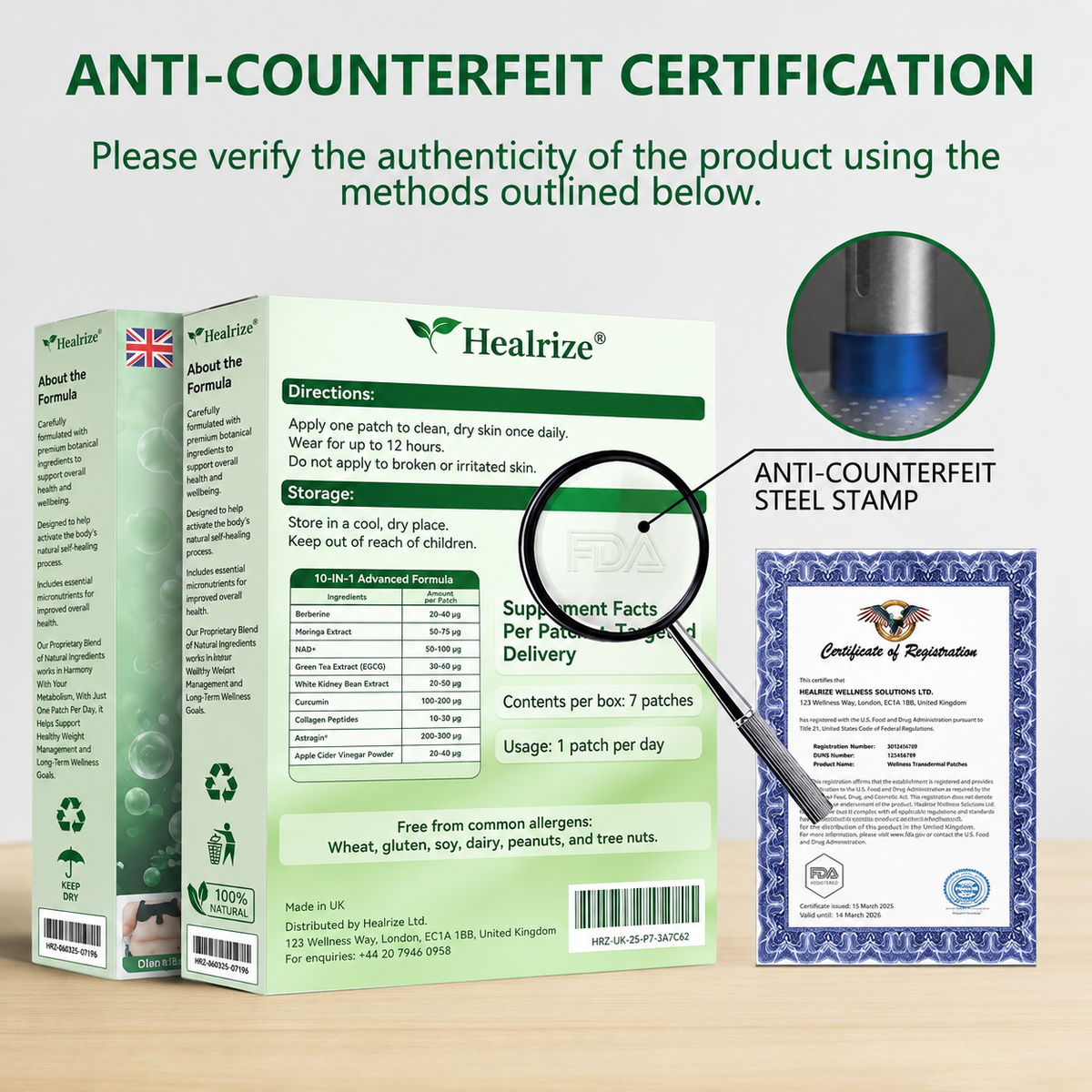 FDA Registered & GMP Certified  | 🧑‍⚕️🩺 𝐇𝐞𝐚𝐥𝐫𝐢𝐳𝐞® Moringa & Berberine 10-IN-1 Advanced NanoMicroneedle Patch |  Backed by Scientific Evidence |10-in-1 Formula | Results in 5 Days🌞