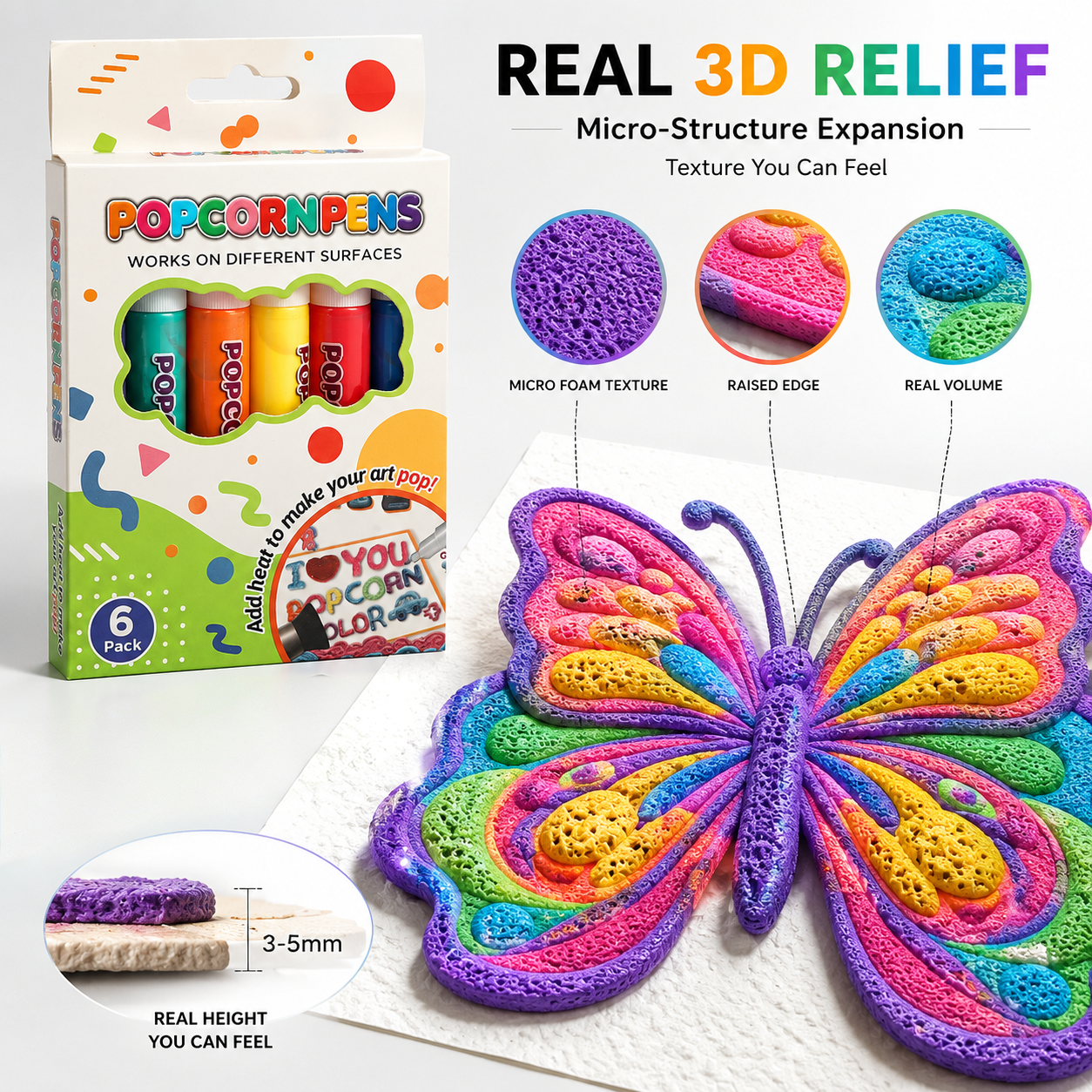 💡Save 50% by ordering today丨IEY® 3D Relief Art Pen – Turn Flat Drawings Into Touchable 3D Art🐏