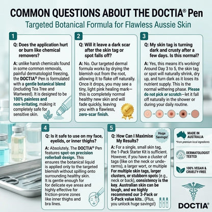 DOCTIA® 7-Day Skin Tag & Spot Eraser Painless & Scar-Free Advanced Imperfection Removal Rollerball Pen