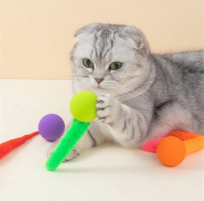Creawel® 🐱 Fluffy Wobbly Bouncing Balls – The Ultimate Interactive Cat Toy 🕊️