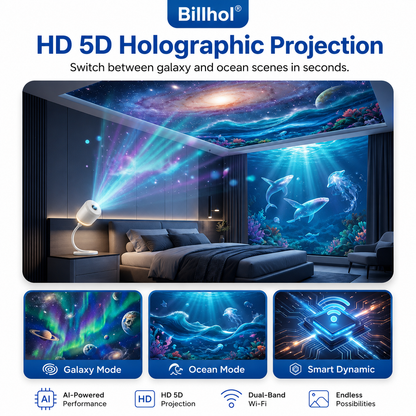 Billhol® Night Light Projector – Smart Holographic Star Projector🐦‍🔥